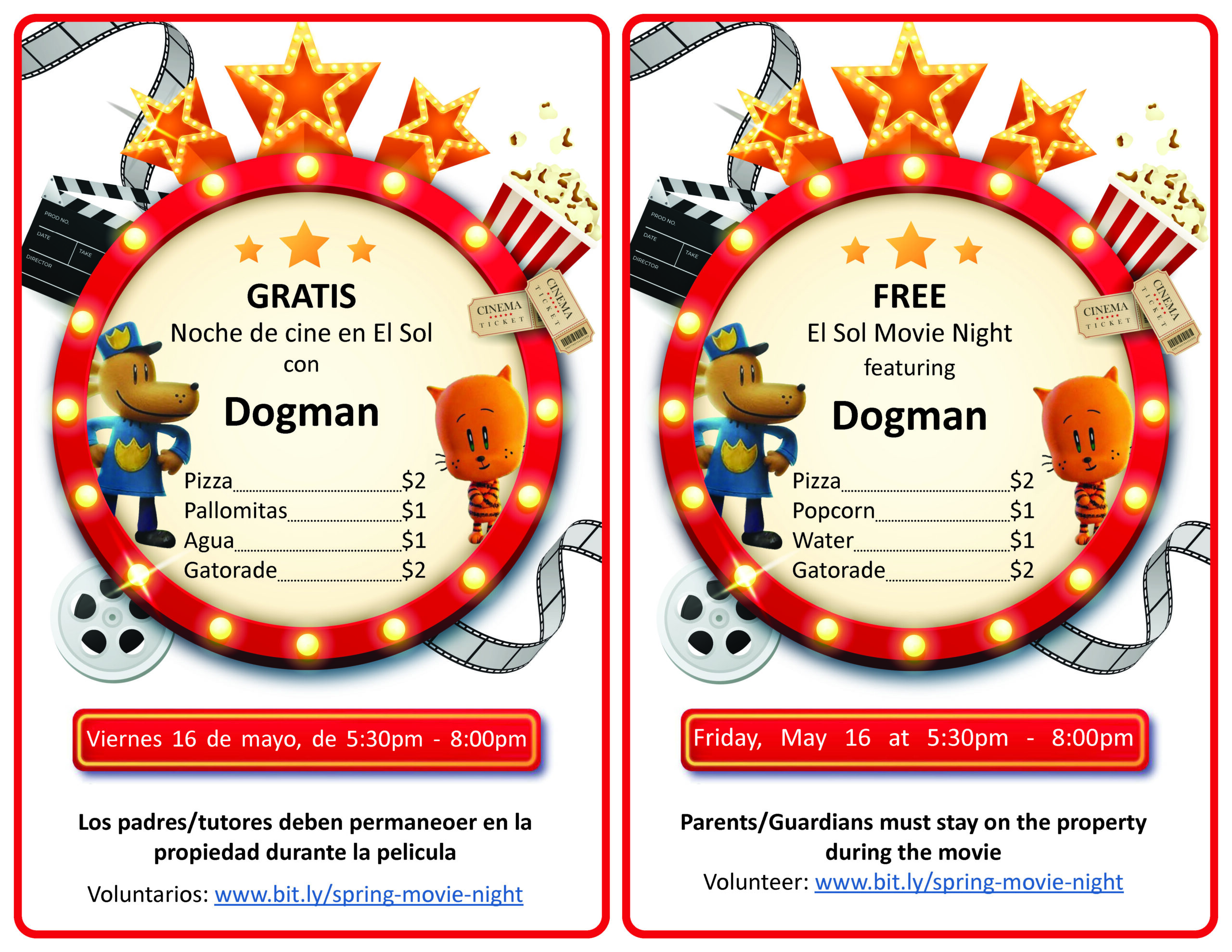 Dual language PTO flyer