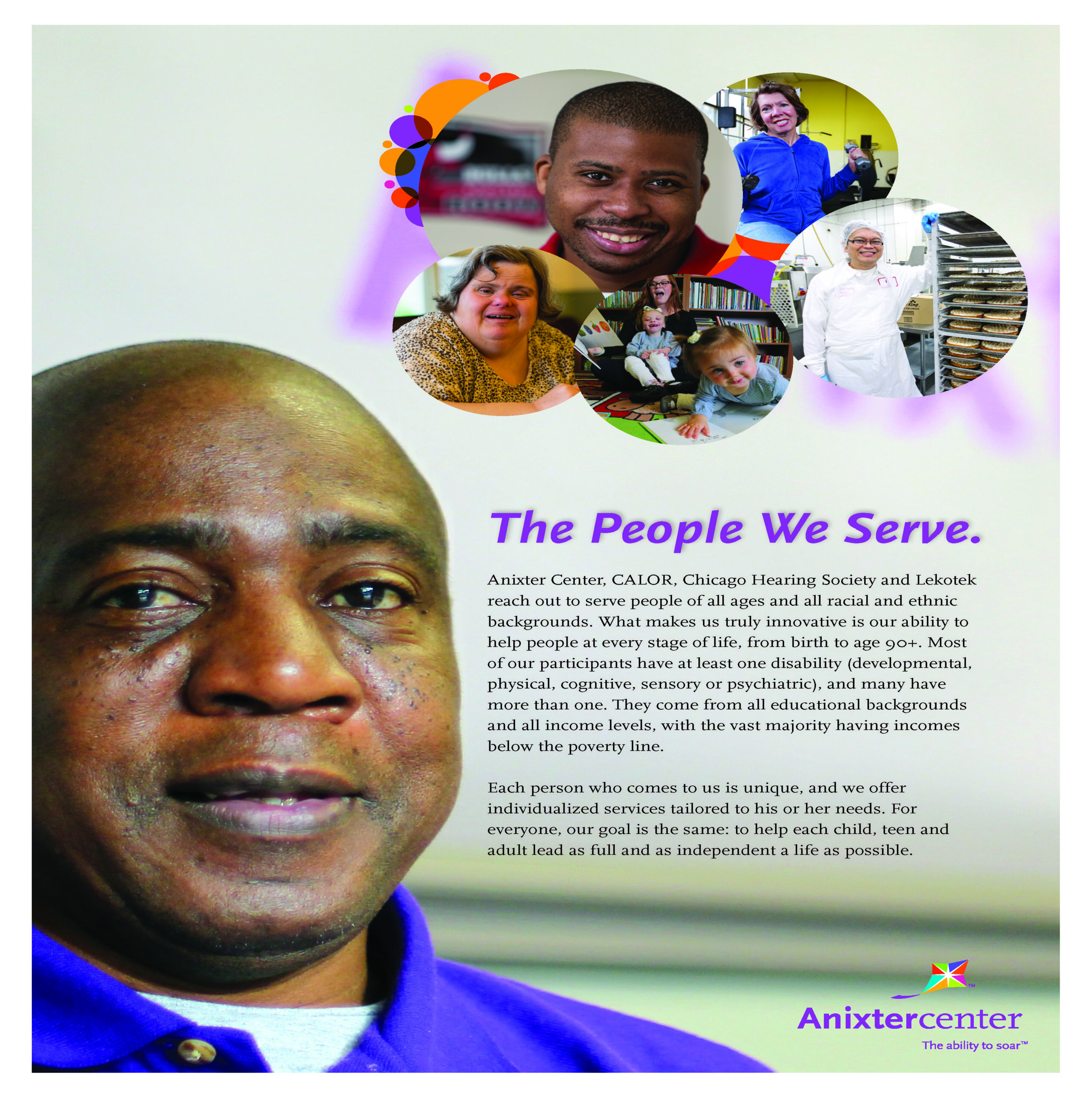 Event poster talking about the people we serve